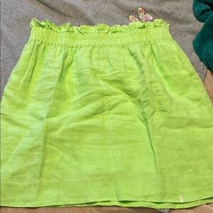 Green J Crew skirt with pockets